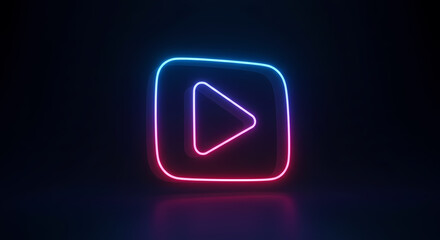 youtube neon logo