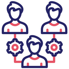 Teamwork vector icon illustration of Business & Economy iconset.
