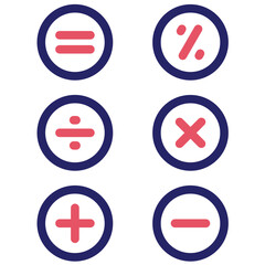 Math Symbols vector icon illustration of School iconset.