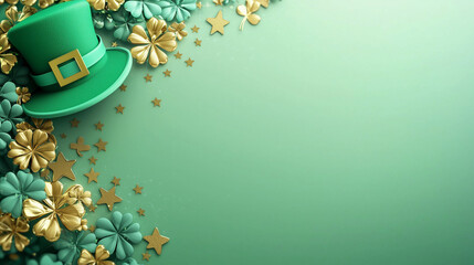 background with gold bells ,st patrick day background