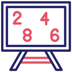 Classroom Board vector icon illustration of School iconset.