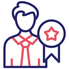 Rewarding Employees vector icon illustration of Human Resource iconset.