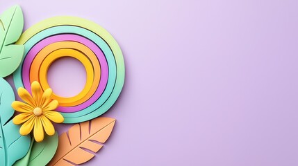 Obraz premium A colorful flower with a rainbow background