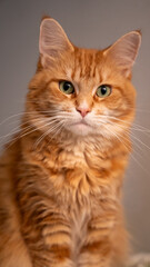 Obraz premium Portrait of a red maincoon cat