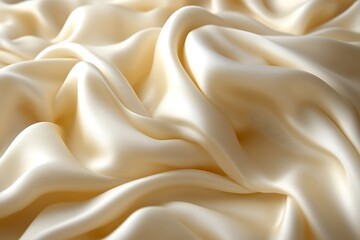 Obraz premium Draped creamy silk fabric texture.