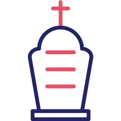 Gravestone vector icon illustration of Funeral iconset.