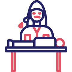 Dead Body vector icon illustration of Funeral iconset.