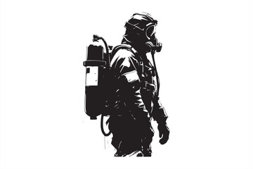 Fire fighter Silhouette