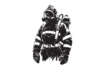 Fire fighter Silhouette