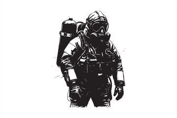 Fire fighter Silhouette