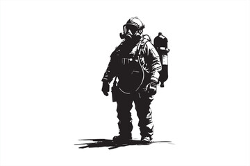 Fire fighter Silhouette