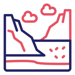 Bay vector icon illustration of Coastline iconset.