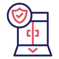 Security Check vector icon illustration of Hajj Pilgrimage iconset.
