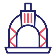 Italian Pizza Oven vector icon illustration of Italy iconset.