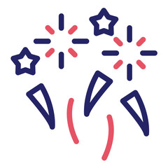 Fireworks vector icon illustration of Festa Junina iconset.