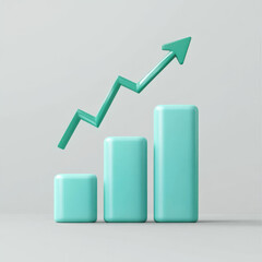 Teal Growth Chart Illustration