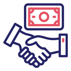 Shady Deal vector icon illustration of Corruption iconset.