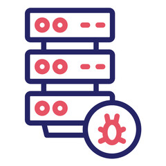 Fototapeta premium Corrupted Database vector icon illustration of Corruption iconset.