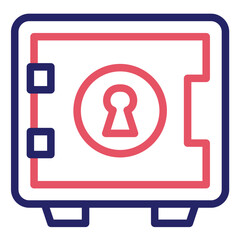 Money Filled Vault vector icon illustration of Corruption iconset.