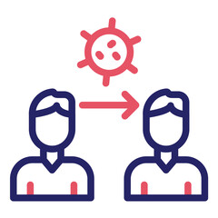 Infection Spread vector icon illustration of Infectious Diseases iconset.