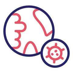 Pandemic Globe vector icon illustration of Infectious Diseases iconset.