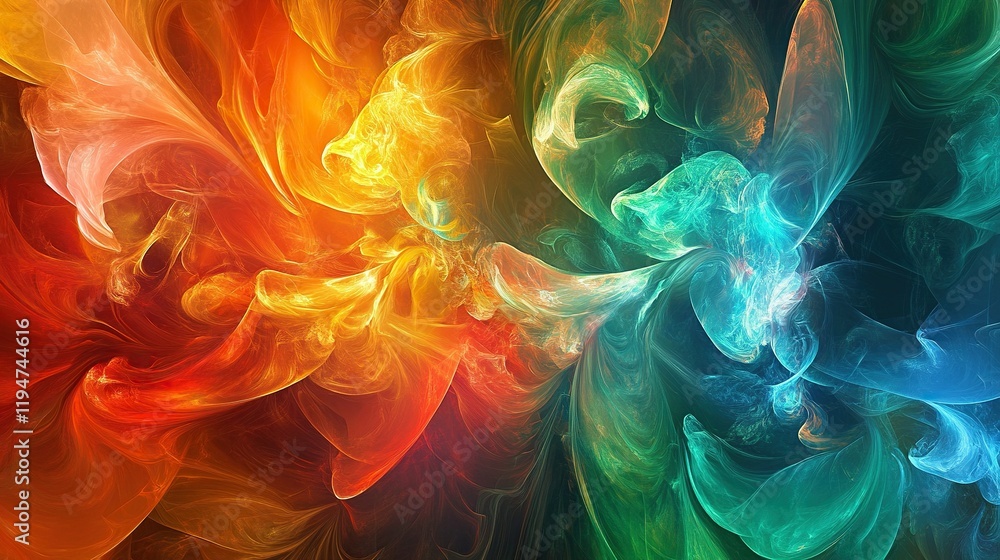 Poster abstract art effect with generative