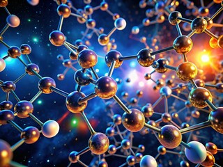 Night Photography: Abstract Ammonia Molecules Glowing in the Dark