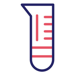 Graduated Cylinder vector icon illustration of Lab iconset.