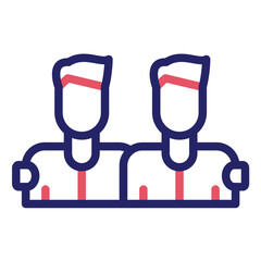 Two Friends vector icon illustration of Friendship iconset.