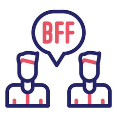 Best Friend Forever vector icon illustration of Friendship iconset.