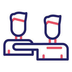 Linked Arms vector icon illustration of Friendship iconset.