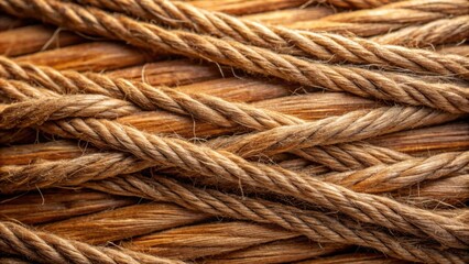Fototapeta premium Close-up Detailed Texture of Intertwined Natural Fiber Rope