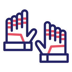 Rugby Gloves vector icon illustration of Rugby iconset.