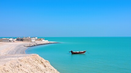 Coastal Village Seascape