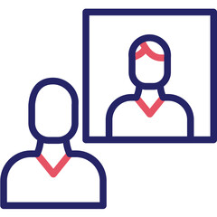 Self Awareness vector icon illustration of Leadership iconset.