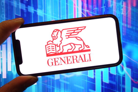 Konskie, Poland - December 10, 2024: Generali company logo displayed on mobile phone