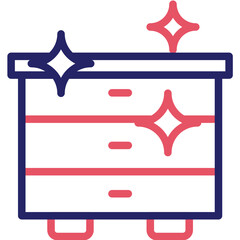 Cleaning Drawers vector icon illustration of Cleaning and Dusting iconset.