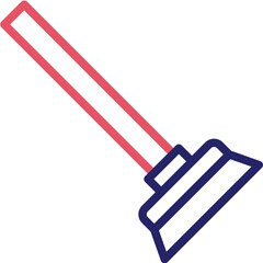 Mopping vector icon illustration of Cleaning and Dusting iconset.