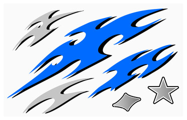 Classic tribal JDM livery design for drift racing cars, classic tribal decal for japanese drift car © Neocozmo Graphic