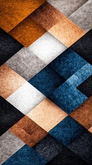 Dynamic geometric diamond pattern with contrasting colors modern interior design abstract art indoor space top-down view depth and interest
