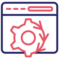 Fototapeta premium Automation vector icon illustration of No Code iconset.