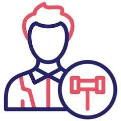 Public Defender Male vector icon illustration of Law & Legislation iconset.