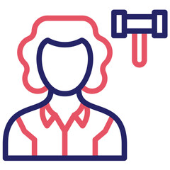 Judge Male vector icon illustration of Law & Legislation iconset.