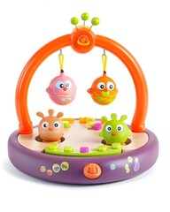 Obraz premium A colorful baby activity toy with hanging balls and interactive features for sensory play.