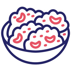 Mac N Cheese vector icon illustration of Street Food iconset.