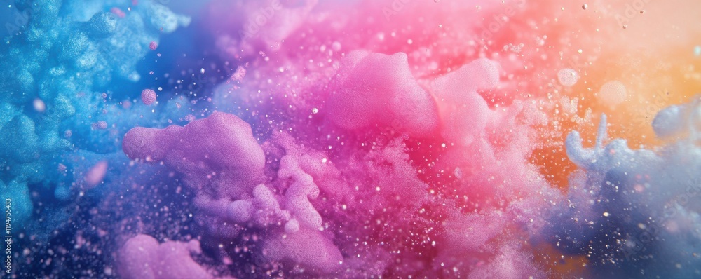 Aufkleber a web banner header poster design featuring an abstract color gradient background with pink, magenta