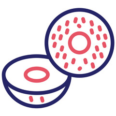 Bagel vector icon illustration of Street Food iconset.