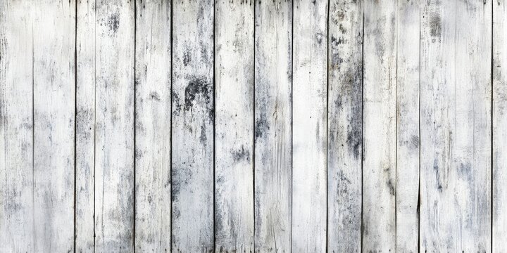 Weathered gray wooden texture with mold stains creating a rustic, soft-focus background featuring vertical planks and ample white copy space.