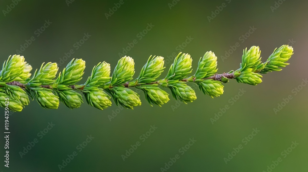Poster A detailed shot of a pine tree branch, highlighting its texture and structure