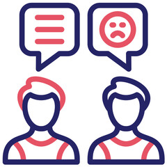 Bad Communication vector icon illustration of Generation Gap iconset.